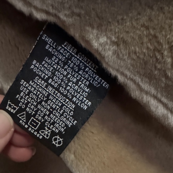 Faux Suede & Fur Lined Coat - Picture 5 of 7